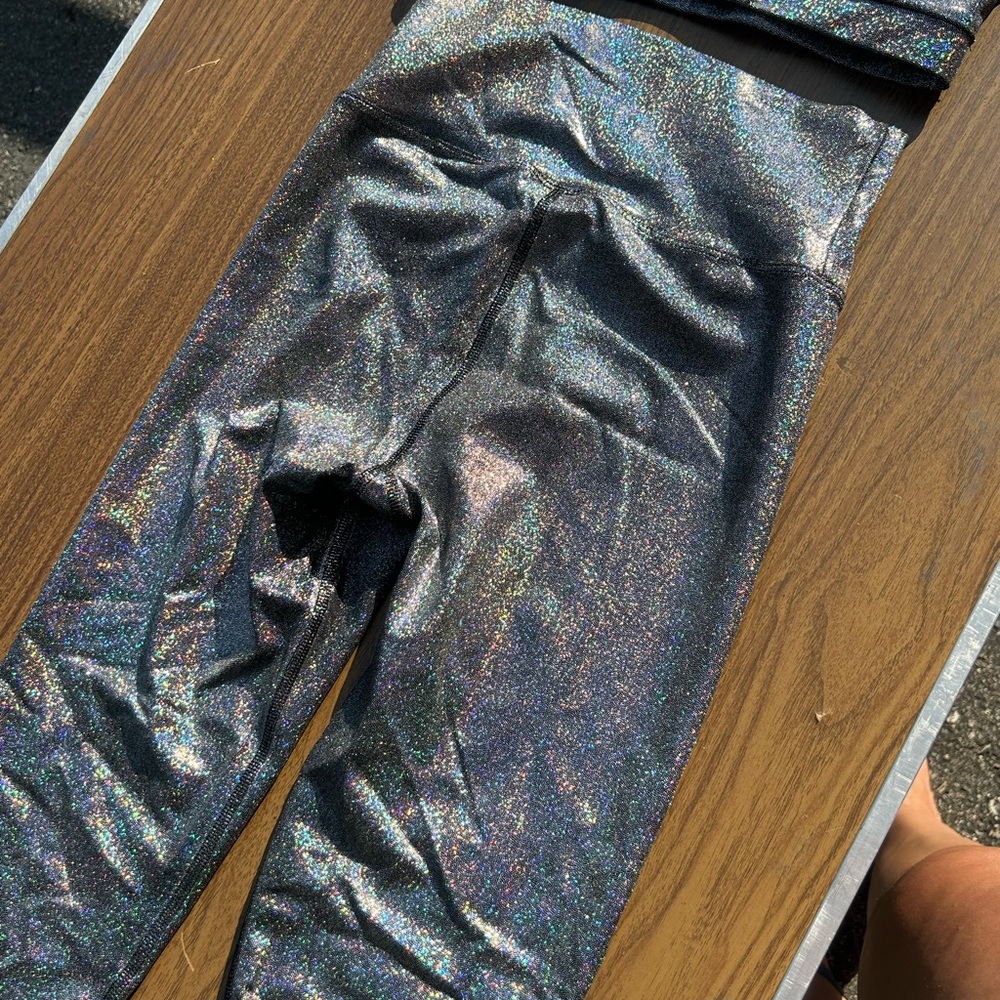 High waist shimmer leggings